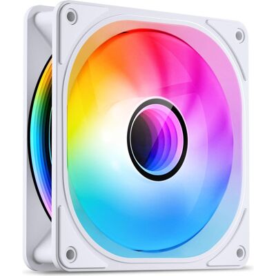 Jonsbo FR-606 White Reverse ARGB 5V 3PIN, 120mm Fan (120 mm), PC Lüfter, Weiss Jonsbo FR-606 White Reverse ARGB 5V 3PIN, 120mm Fan (120 mm), PC Lüfter, Weiss