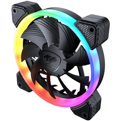 Cougar Ventilateur de boitier Vortex VK RGB 12cm (Noir) (120 mm, 1x), PC Lüfter, Schwarz Cougar Ventilateur de boitier Vortex VK RGB 12cm (Noir) (120 mm, 1x), PC Lüfter, Schwarz