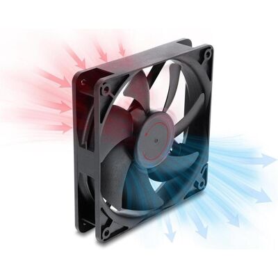 Delock Axiallüfter 48 V DC, 120 x 120 x 25 mm mit 4 Pin PWM Lüfteranschluss schwarz (67453) (120 mm), PC Lüfter, Schwarz Delock Axiallüfter 48 V DC, 120 x 120 x 25 mm mit 4 Pin PWM Lüfteranschluss schwarz (67453) (120 mm), PC Lüfter, Schwarz