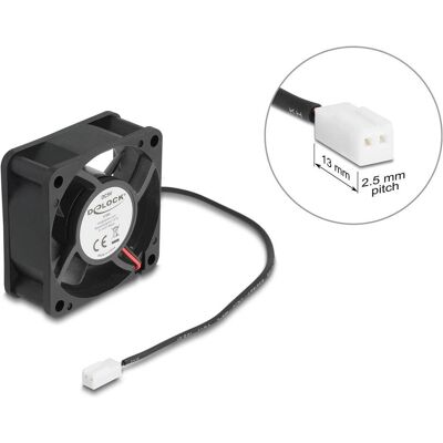 Delock Axiallüfter 5 V DC, 60 x 60 x 25 mm schwarz (60 mm, 1x), PC Lüfter, Schwarz Delock Axiallüfter 5 V DC, 60 x 60 x 25 mm schwarz (60 mm, 1x), PC Lüfter, Schwarz