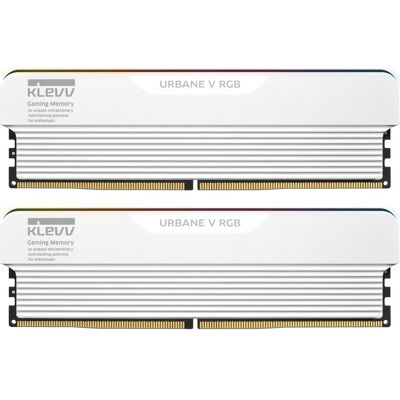 Klevv 32GB (16GBx2) URBANE V RGB 6000MHz CL30 DDR5 Kit White (2 x 16GB, 6000 MHz, DDR5-RAM, DIMM), RAM, Weiss Klevv 32GB (16GBx2) URBANE V RGB 6000MHz CL30 DDR5 Kit White (2 x 16GB, 6000 MHz, DDR5-RAM, DIMM), RAM, Weiss