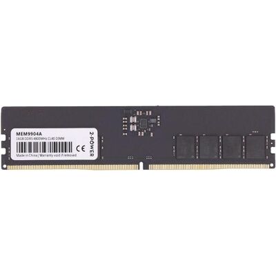 2-Power 16GB DDR5 4800MHz CL40 DIMM (1 x 16GB, 4800 MHz, DDR5-RAM, DIMM), RAM 2-Power 16GB DDR5 4800MHz CL40 DIMM (1 x 16GB, 4800 MHz, DDR5-RAM, DIMM), RAM