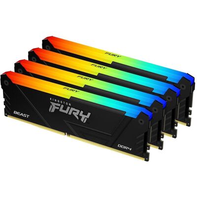 Kingston Fury Beast (4 x 8GB, 3600 MHz, DDR4-RAM, DIMM), RAM, Schwarz Kingston Fury Beast (4 x 8GB, 3600 MHz, DDR4-RAM, DIMM), RAM, Schwarz