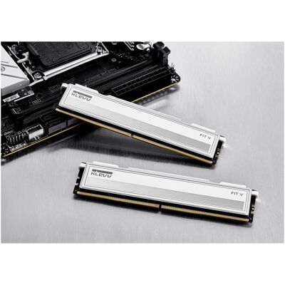 Klevv 32GB (16GBx2) FIT V 6400MHz CL30 DDR5 UDIMM Kit, White (2 x 16GB, 6400 MHz, DDR5-RAM), RAM, Weiss Klevv 32GB (16GBx2) FIT V 6400MHz CL30 DDR5 UDIMM Kit, White (2 x 16GB, 6400 MHz, DDR5-RAM), RAM, Weiss