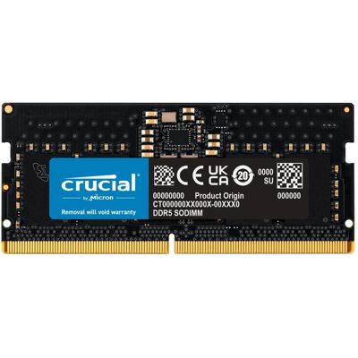 Crucial CT8G48C40S5 (1 x 8GB, 4800 MHz, DDR5-RAM, SO-DIMM), RAM, Schwarz Crucial CT8G48C40S5 (1 x 8GB, 4800 MHz, DDR5-RAM, SO-DIMM), RAM, Schwarz