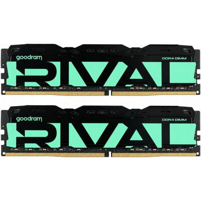 Goodram Pamięć do PC DDR4 Rival Radiant 32GB (2*16)/3200 CL16 zielona (3200 MHz, DDR4-RAM, DIMM), RAM, Grün Goodram Pamięć do PC DDR4 Rival Radiant 32GB (2*16)/3200 CL16 zielona (3200 MHz, DDR4-RAM, DIMM), RAM, Grün