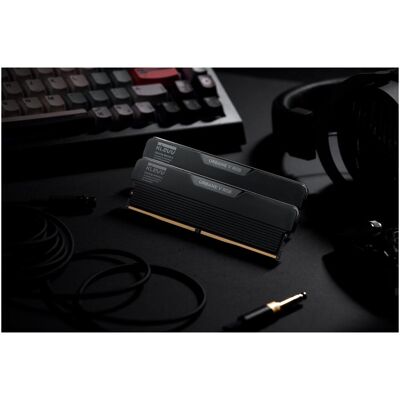 Klevv 32GB (16GBx2) URBANE V RGB 6400MHz CL32 DDR5 Kit Black (2 x 16GB, 6400 MHz, DDR5-RAM, DIMM), RAM, Schwarz Klevv 32GB (16GBx2) URBANE V RGB 6400MHz CL32 DDR5 Kit Black (2 x 16GB, 6400 MHz, DDR5-RAM, DIMM), RAM, Schwarz