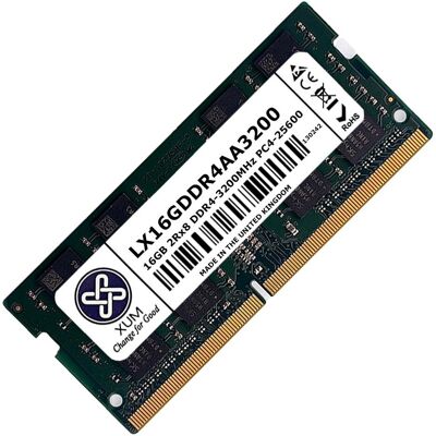 XUM LX16GDDR4AA3200 (1 x 16GB, 3200 MHz, DDR4-RAM, SO-DIMM), RAM, Grün XUM LX16GDDR4AA3200 (1 x 16GB, 3200 MHz, DDR4-RAM, SO-DIMM), RAM, Grün
