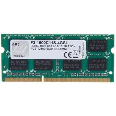 G.Skill Standard 1.35V (1 x 4GB, 1600 MHz, DDR3-RAM, SO-DIMM), RAM, Schwarz G.Skill Standard 1.35V (1 x 4GB, 1600 MHz, DDR3-RAM, SO-DIMM), RAM, Schwarz