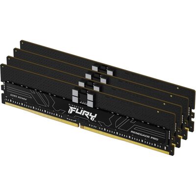 Kingston RAM D5 7600 64GB Renegade Pro ECC R K4 (4 x 16GB, DDR5-RAM, DIMM), RAM, Schwarz Kingston RAM D5 7600 64GB Renegade Pro ECC R K4 (4 x 16GB, DDR5-RAM, DIMM), RAM, Schwarz