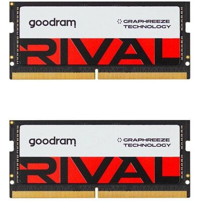Goodram SODIMM DDR5 2x32GB 5600MHz CL40 DR RIVAL (2 x 32GB, 5600 MHz, DDR5-RAM, SO-DIMM), RAM, Rot Goodram SODIMM DDR5 2x32GB 5600MHz CL40 DR RIVAL (2 x 32GB, 5600 MHz, DDR5-RAM, SO-DIMM), RAM, Rot