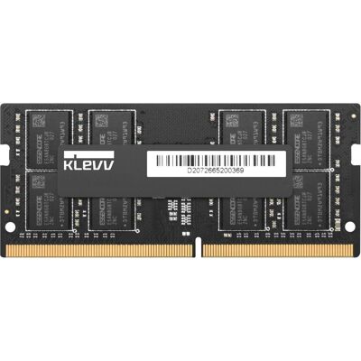 Klevv 16GB Standard DDR4 SODIMM 3200Mhz Black Bulk (1 x 16GB, 3200 MHz, DDR4-RAM, SO-DIMM), RAM, Schwarz Klevv 16GB Standard DDR4 SODIMM 3200Mhz Black Bulk (1 x 16GB, 3200 MHz, DDR4-RAM, SO-DIMM), RAM, Schwarz