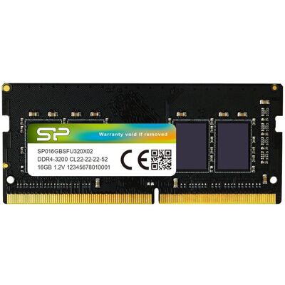 Silicon Power Laptop Memory (1 x 16GB, 3200 MHz, DDR4-RAM, SO-DIMM), RAM, Schwarz Silicon Power Laptop Memory (1 x 16GB, 3200 MHz, DDR4-RAM, SO-DIMM), RAM, Schwarz