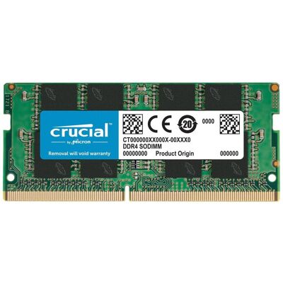 Crucial Laptop Memory (1 x 8GB, 3200 MHz, DDR4-RAM, SO-DIMM), RAM, Grün Crucial Laptop Memory (1 x 8GB, 3200 MHz, DDR4-RAM, SO-DIMM), RAM, Grün