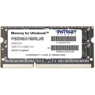 Patriot Memory for Ultrabook (1 x 4GB, 1600 MHz, DDR3L-RAM, SO-DIMM), RAM, Grün Patriot Memory for Ultrabook (1 x 4GB, 1600 MHz, DDR3L-RAM, SO-DIMM), RAM, Grün