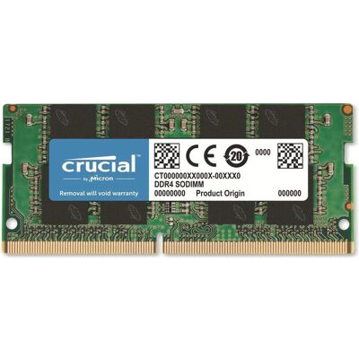 Crucial Laptop Memory (1 x 16GB, 3200 MHz, DDR4-RAM, SO-DIMM), RAM, Grün Crucial Laptop Memory (1 x 16GB, 3200 MHz, DDR4-RAM, SO-DIMM), RAM, Grün