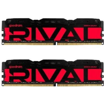 Goodram Pamięć DDR4 Rival Radiant 64GB (2*32)/3200 CL18 czerwona (2 x 32GB, 3200 MHz, DDR4-RAM, DIMM), RAM, Rot Goodram Pamięć DDR4 Rival Radiant 64GB (2*32)/3200 CL18 czerwona (2 x 32GB, 3200 MHz, DDR4-RAM, DIMM), RAM, Rot