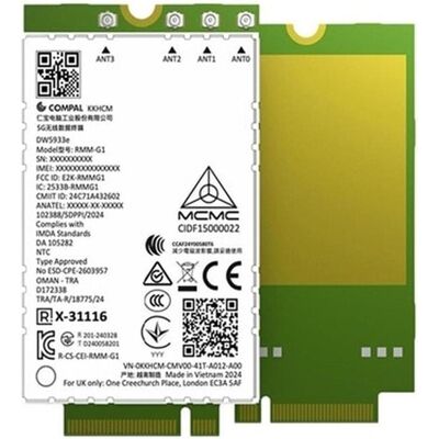 Dell Wireless Mobile Modem DW5933E (Mini PCI Express), Netzwerkkarte, Grün Dell Wireless Mobile Modem DW5933E (Mini PCI Express), Netzwerkkarte, Grün
