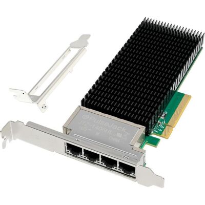 MicroConnect Network Card PCIe x8 X710-T4 (Mini PCI Express), Netzwerkkarte, Schwarz MicroConnect Network Card PCIe x8 X710-T4 (Mini PCI Express), Netzwerkkarte, Schwarz
