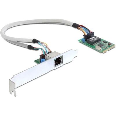 Delock MiniPCIe I/O PCIe full size 1 x Gigabit Lan (Ethernet), Netzwerkkarte Delock MiniPCIe I/O PCIe full size 1 x Gigabit Lan (Ethernet), Netzwerkkarte