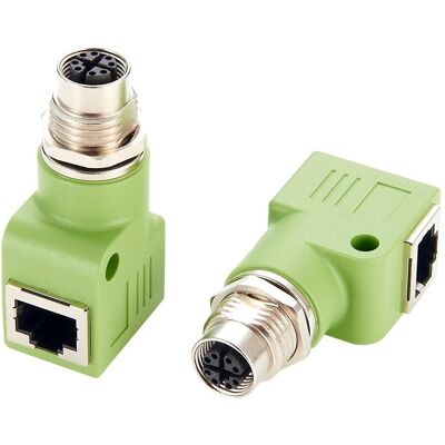 EXSYS Adapter M12 X-code BU - RJ45 BU 90° (RJ45, RJ45 (1x)), Netzwerk Adapter, Grün EXSYS Adapter M12 X-code BU - RJ45 BU 90° (RJ45, RJ45 (1x)), Netzwerk Adapter, Grün