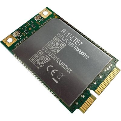 MikroTik Modul R11E-LTE7 Mini-PCIe-LTE-Modem (Mini PCI Express), Netzwerkkarte, Grün, Schwarz MikroTik Modul R11E-LTE7 Mini-PCIe-LTE-Modem (Mini PCI Express), Netzwerkkarte, Grün, Schwarz