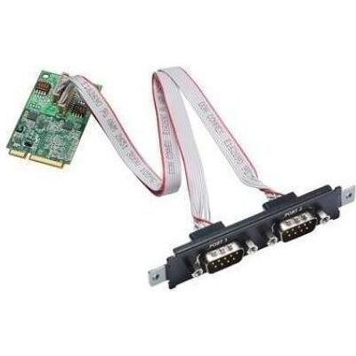 Moxa CP-132N-T - Serielle Mini-PCI-Express-Karte mit 2 Anschlüssen RS-422485, Kontrollerkarte Moxa CP-132N-T - Serielle Mini-PCI-Express-Karte mit 2 Anschlüssen RS-422485, Kontrollerkarte