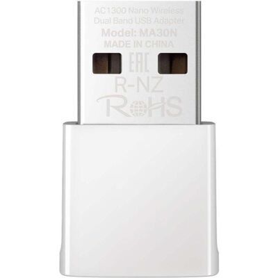 Mercusys MA30N AC1200 Nano WiFi USB Adapter (USB), Netzwerkadapter, Weiss Mercusys MA30N AC1200 Nano WiFi USB Adapter (USB), Netzwerkadapter, Weiss