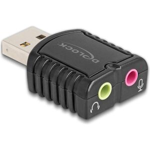 Delock Externe USB Soundkarte 24 Bit / 96 kHz Plug & Play fü (USB 2.0), Soundkarte, Schwarz Delock Externe USB Soundkarte 24 Bit / 96 kHz Plug & Play fü (USB 2.0), Soundkarte, Schwarz
