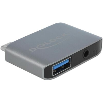 Delock Audio Adapter USB Type-C (USB-C), Soundkarte, Grau Delock Audio Adapter USB Type-C (USB-C), Soundkarte, Grau