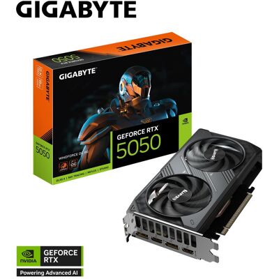 Gigabyte GeForce RTX 5050 WINDFORCE OC (8 GB, GDDR6), Grafikkarte, Schwarz Gigabyte GeForce RTX 5050 WINDFORCE OC (8 GB, GDDR6), Grafikkarte, Schwarz
