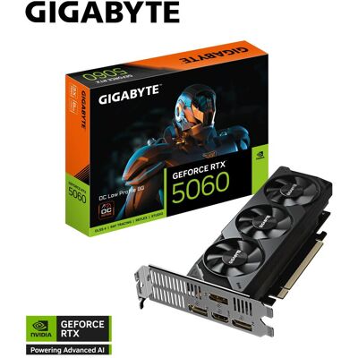 Gigabyte GeForce RTX 5060 OC Low Profile (8 GB, GDDR7), Grafikkarte, Schwarz Gigabyte GeForce RTX 5060 OC Low Profile (8 GB, GDDR7), Grafikkarte, Schwarz