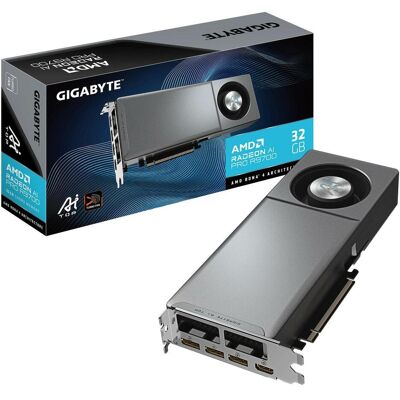 Gigabyte Radeon AI PRO R9700 AI TOP (32 GB, GDDR6), Grafikkarte, Grau Gigabyte Radeon AI PRO R9700 AI TOP (32 GB, GDDR6), Grafikkarte, Grau
