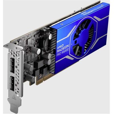 AMD RADEON PRO W6400 4GB (4 GB, GDDR6), Grafikkarte, Schwarz, Blau AMD RADEON PRO W6400 4GB (4 GB, GDDR6), Grafikkarte, Schwarz, Blau