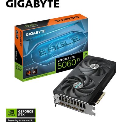Gigabyte GeForce RTX 5060 Ti Eagle OC (16 GB, GDDR7), Grafikkarte, Schwarz Gigabyte GeForce RTX 5060 Ti Eagle OC (16 GB, GDDR7), Grafikkarte, Schwarz