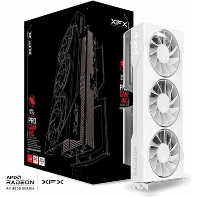 Pine XFX Swift Radeon RX 9060 XT OC White Triple Fan Gaming Edition (16 GB, GDDR6), Grafikkarte, Weiss Pine XFX Swift Radeon RX 9060 XT OC White Triple Fan Gaming Edition (16 GB, GDDR6), Grafikkarte, Weiss