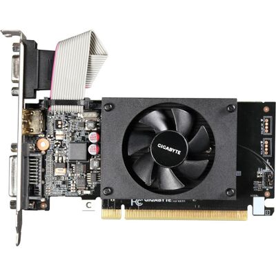 Gigabyte GeForce GT 710 DirectX (2 GB, DDR3), Grafikkarte, Schwarz Gigabyte GeForce GT 710 DirectX (2 GB, DDR3), Grafikkarte, Schwarz