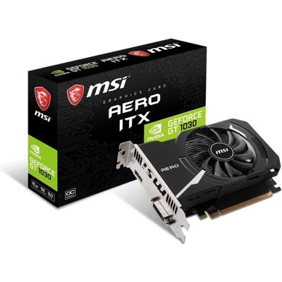 MSI GeForce GT 1030 AERO ITX 2GD4 OC (2 GB, GDDR4), Grafikkarte MSI GeForce GT 1030 AERO ITX 2GD4 OC (2 GB, GDDR4), Grafikkarte