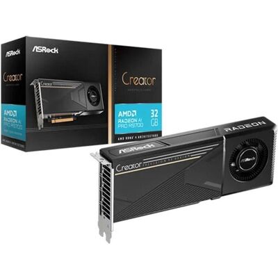 ASRock Radeon AI PRO R9700 Creator (32 GB, GDDR6), Grafikkarte ASRock Radeon AI PRO R9700 Creator (32 GB, GDDR6), Grafikkarte