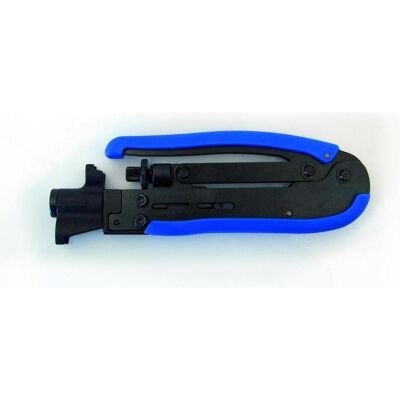 Triax CT 600 AIO Kompressionszange für alle EX- und CX-Kompressionsstecker, Elektronikzubehör + Gehäuse, Schwarz, Blau Triax CT 600 AIO Kompressionszange für alle EX- und CX-Kompressionsstecker, Elektronikzubehör + Gehäuse, Schwarz, Blau
