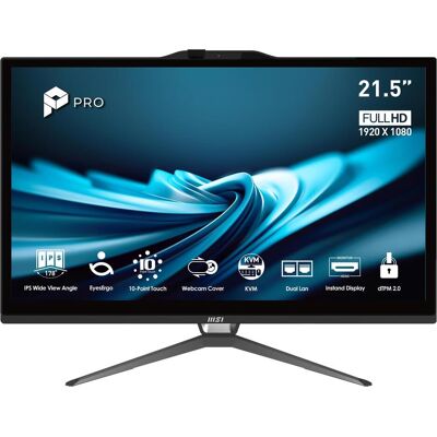 MSI Pro AP222T 14MA-613EU (512 GB, 8 GB, Intel Core i3-14100), PC, Schwarz MSI Pro AP222T 14MA-613EU (512 GB, 8 GB, Intel Core i3-14100), PC, Schwarz