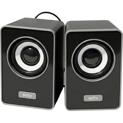 Setty Computer Speakers R Home Office, PC Lautsprecher, Schwarz Setty Computer Speakers R Home Office, PC Lautsprecher, Schwarz