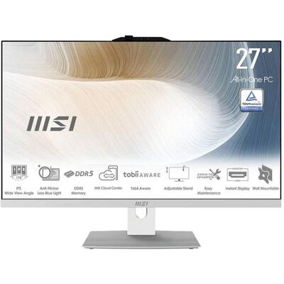 MSI Modern AM272P 1M-1426AT 27" LED FHD 16GB/512GB SSD W8P (512 GB, 16 GB, Intel Core 5 120U, Intel Arc Graphics), PC, Weiss MSI Modern AM272P 1M-1426AT 27" LED FHD 16GB/512GB SSD W8P (512 GB, 16 GB, Intel Core 5 120U, Intel Arc Graphics), PC, Weiss