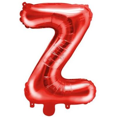Partydeco Foil Balloon Letter "Z", 35cm, red (1 pkt / 1 pc.) (1x) Partydeco Foil Balloon Letter "Z", 35cm, red (1 pkt / 1 pc.) (1x)