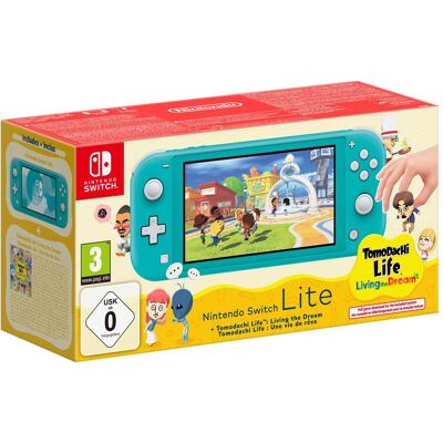 Nintendo Switch Lite + Tomodachi Life: Wo Träume wahr werden, Spielkonsole, Türkis Nintendo Switch Lite + Tomodachi Life: Wo Träume wahr werden, Spielkonsole, Türkis