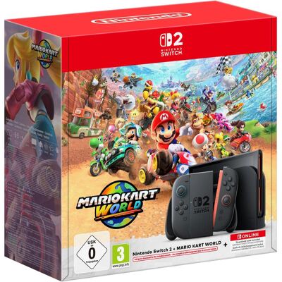 Nintendo Switch 2 + Mario Kart World, Spielkonsole, Schwarz Nintendo Switch 2 + Mario Kart World, Spielkonsole, Schwarz