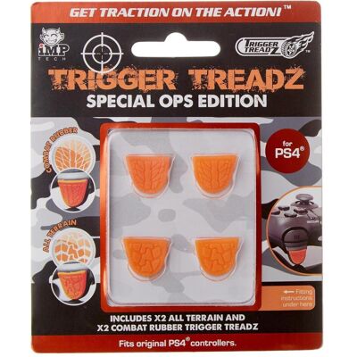 GED Trigger Treadz Special Ops (4 Pack) PS4 (PS4), Gaming Controller Zubehör, Orange GED Trigger Treadz Special Ops (4 Pack) PS4 (PS4), Gaming Controller Zubehör, Orange