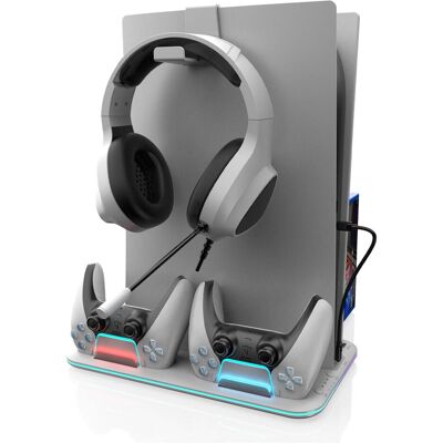 Freaks and Geeks FREAKS PS5 Base Ricarica e Supporto Multifunzione Cooling (PS5), Gaming Controller Zubehör, Weiss, Schwarz Freaks and Geeks FREAKS PS5 Base Ricarica e Supporto Multifunzione Cooling (PS5), Gaming Controller Zubehör, Weiss, Schwarz