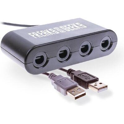 GED Adattatore 4 Gamepad Gamecube per Wiiu e SWitch (PC, Switch, Wii U), Gaming Controller Zubehör, Schwarz GED Adattatore 4 Gamepad Gamecube per Wiiu e SWitch (PC, Switch, Wii U), Gaming Controller Zubehör, Schwarz