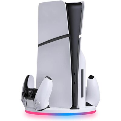 Snakebyte Charge Base RGB Slim 5 (PS5), Gaming Controller Zubehör, Weiss Snakebyte Charge Base RGB Slim 5 (PS5), Gaming Controller Zubehör, Weiss